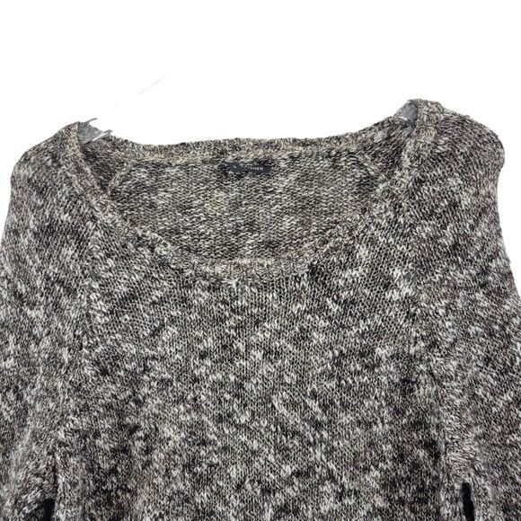 Eileen Fisher Linen Blend Sweater Size Medium Brown Ivory Marled Textured Knit - Picture 2 of 11